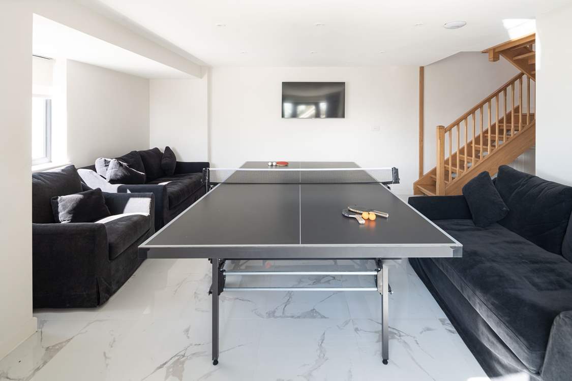 The games-room is situated on the lower ground floor. Anyone for table-tennis? The ideal room for a rainy day or to escape for some quiet time - take care on the open tread staircase.