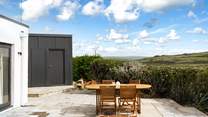 Just off the patio is the storage shed for bicycles, surf boards etc and where the barbecue is found. 