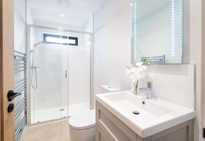 Simple elegance - the shower-room near Bedrooms 3 and 4 on the ground floor.