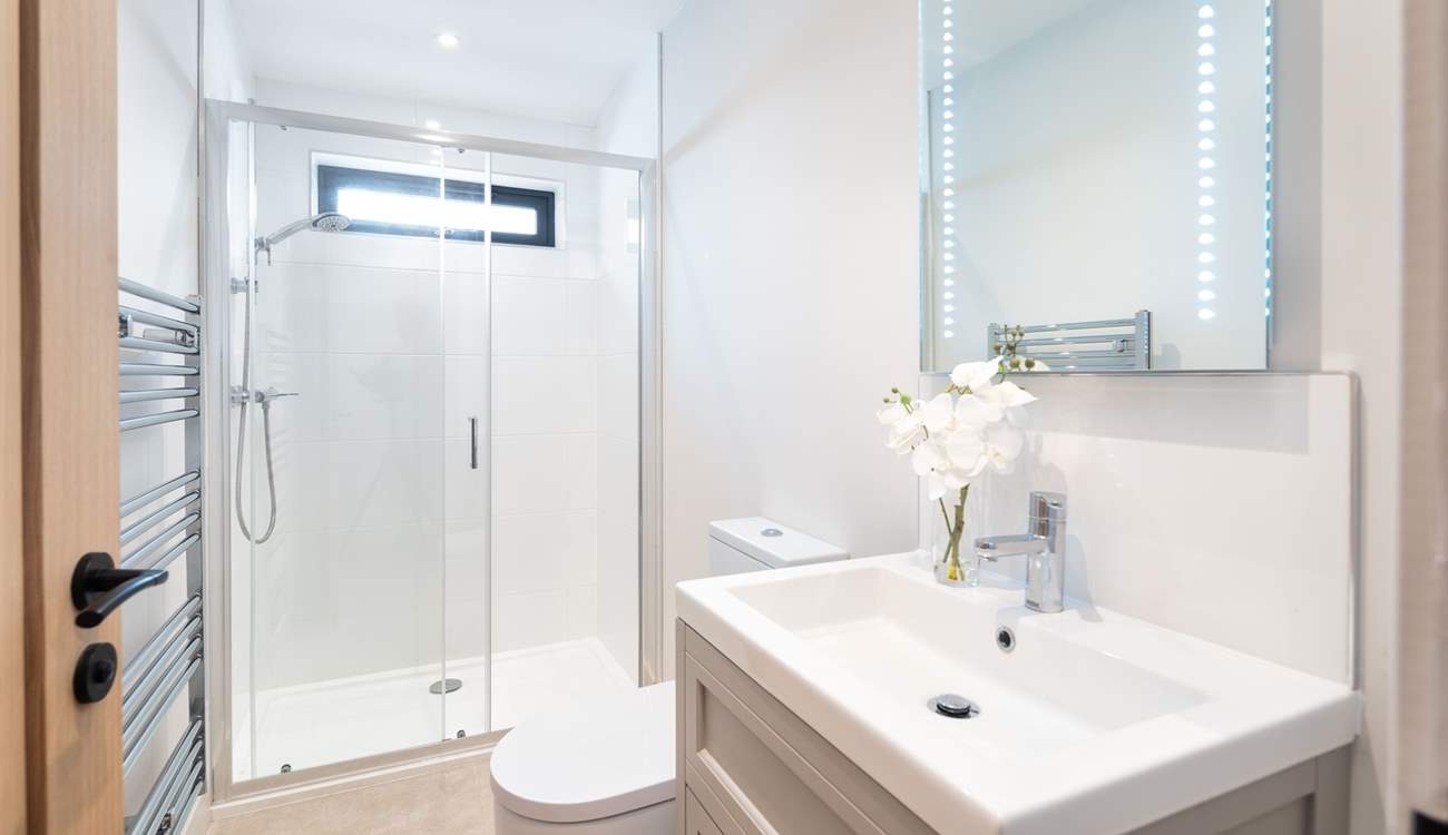 Simple elegance - the shower-room near Bedrooms 3 and 4 on the ground floor.