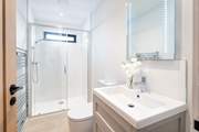 Simple elegance - the shower-room near Bedrooms 3 and 4 on the ground floor.