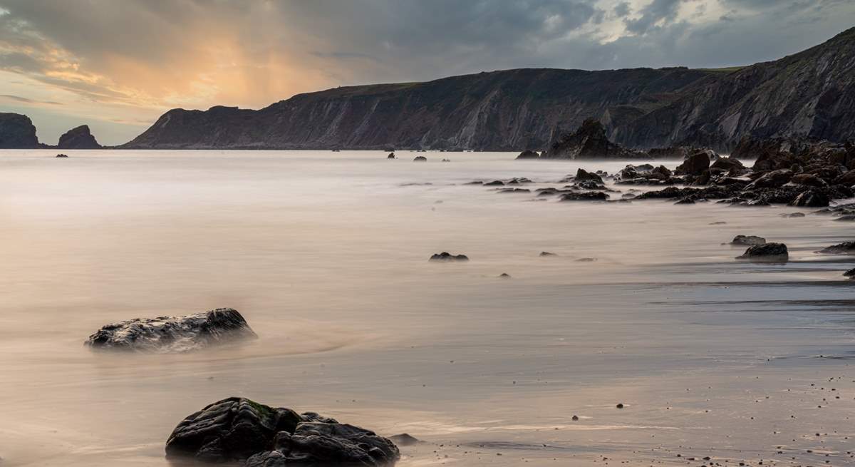 Pack a picnic and  explore beautiful Marloes Sands. 