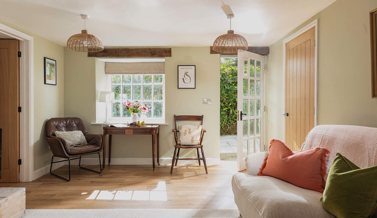 The Old Pottery is bright and cosy, perfect all year round. 