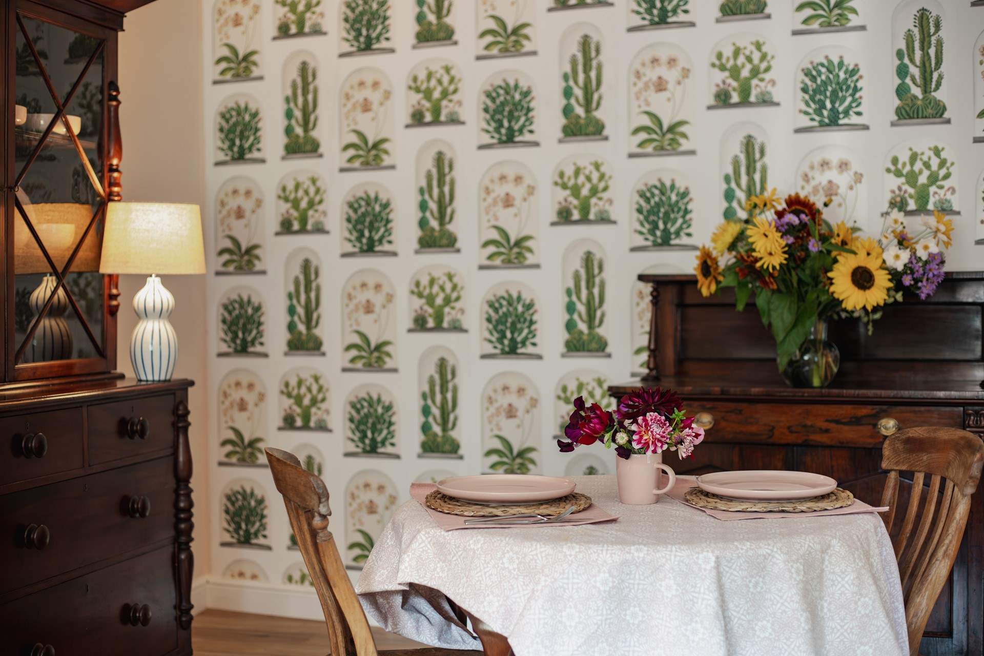 You could be in the prettiest of tea rooms!