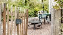 Head through to the enclosed garden.