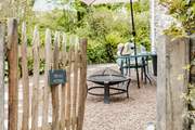 Head through to the enclosed garden.