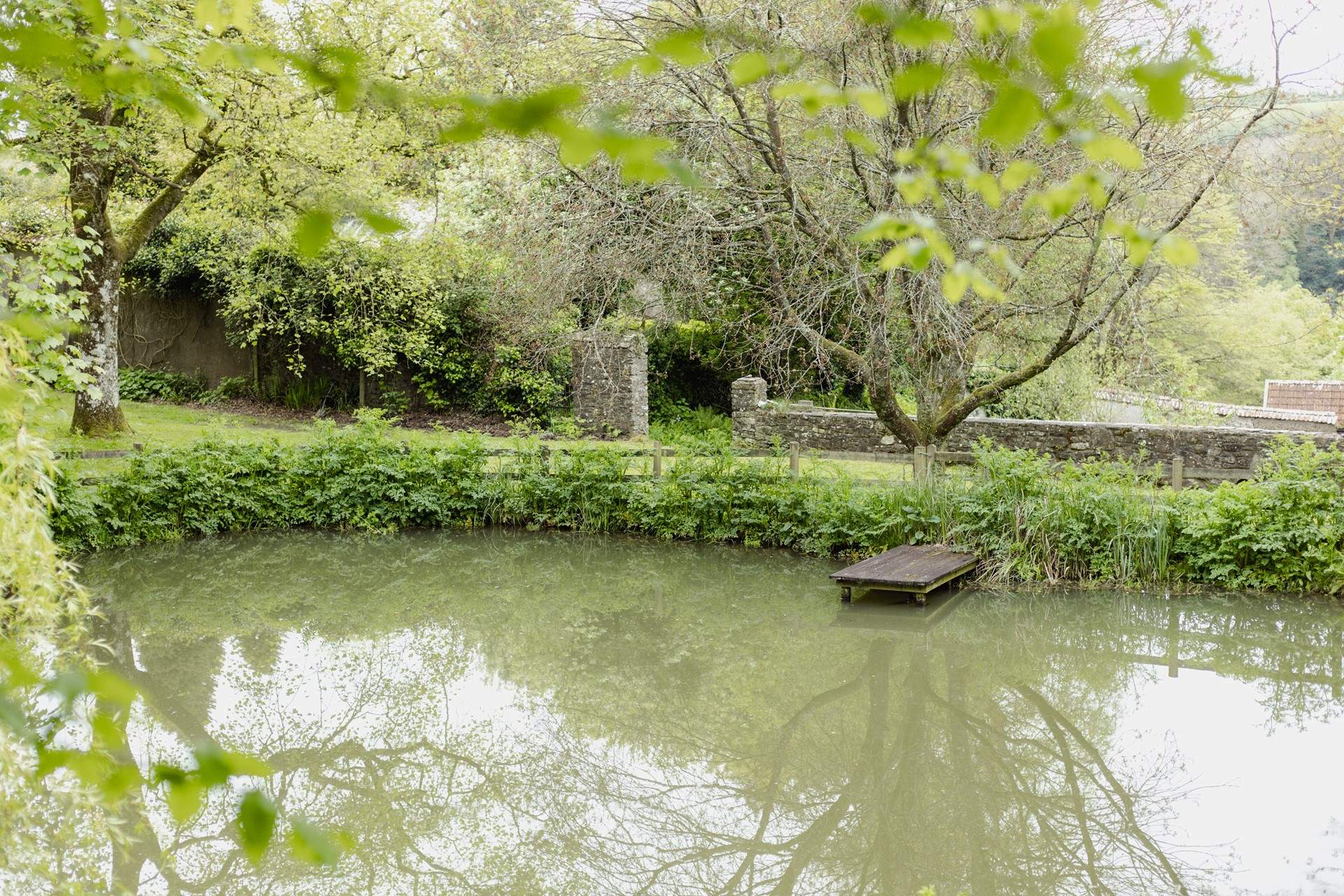 The pond can be part of your morning stroll.