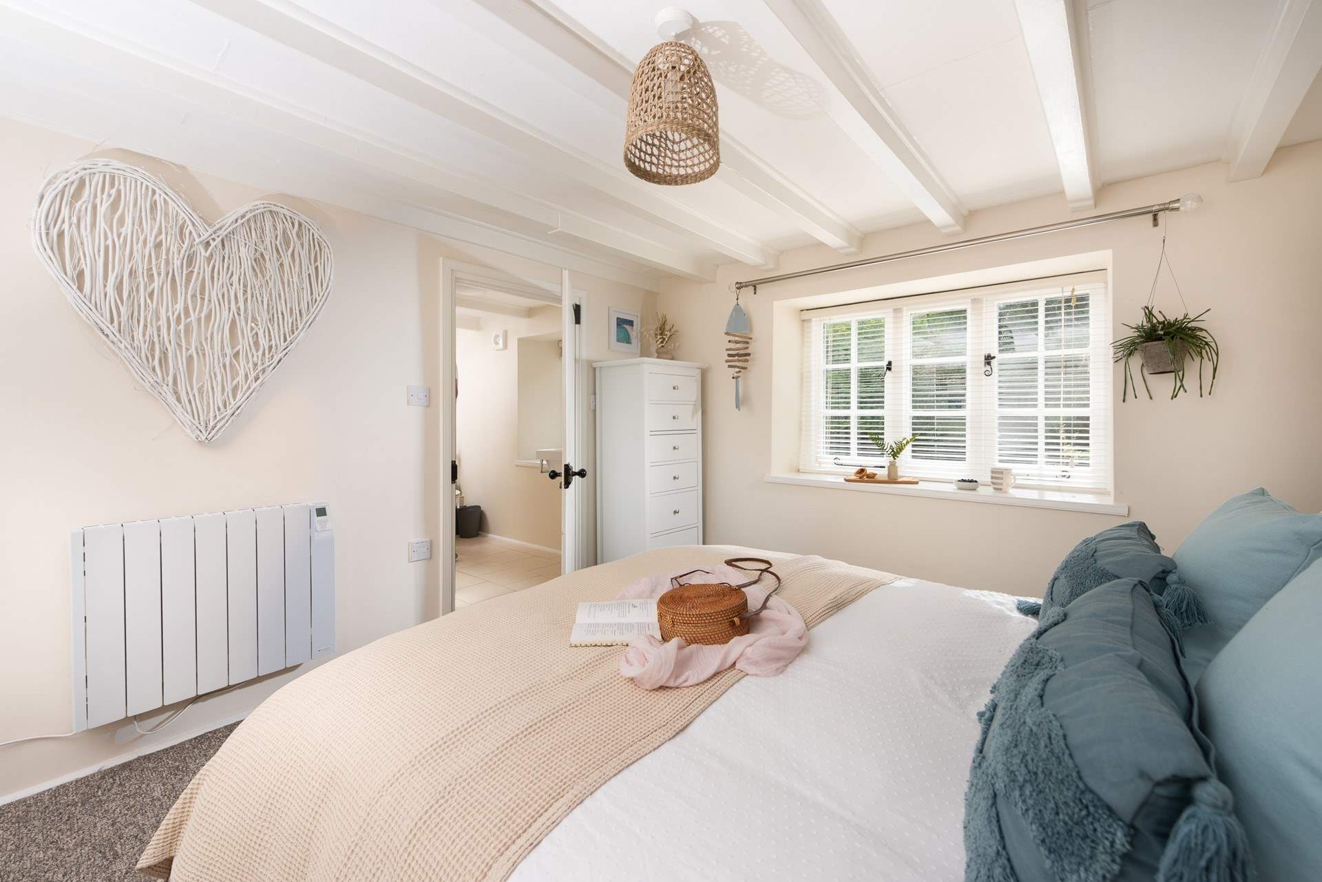 Pretty bedroom one sits on the first floor of The Rigging.