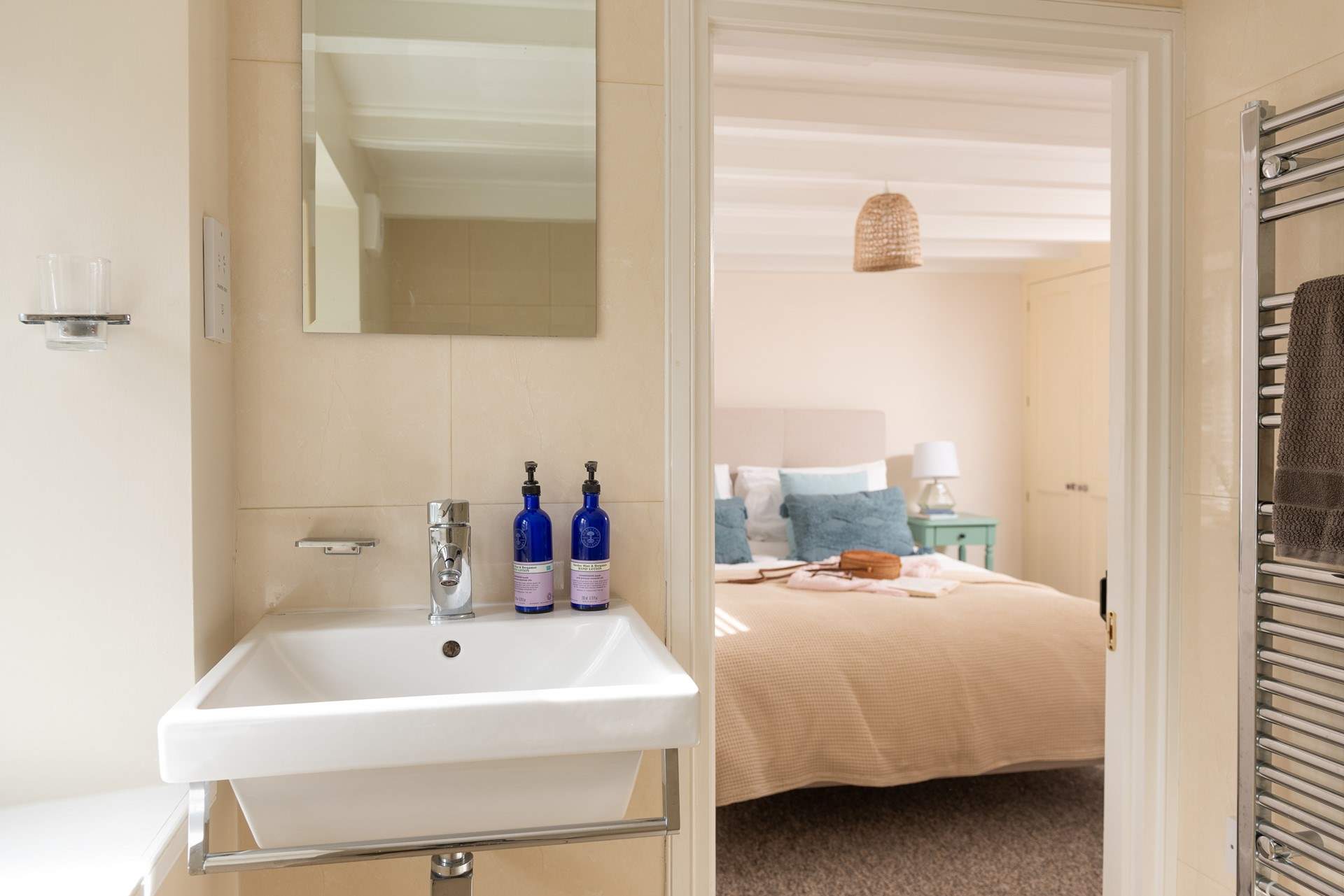 Throughout the interiors are calm and relaxing.