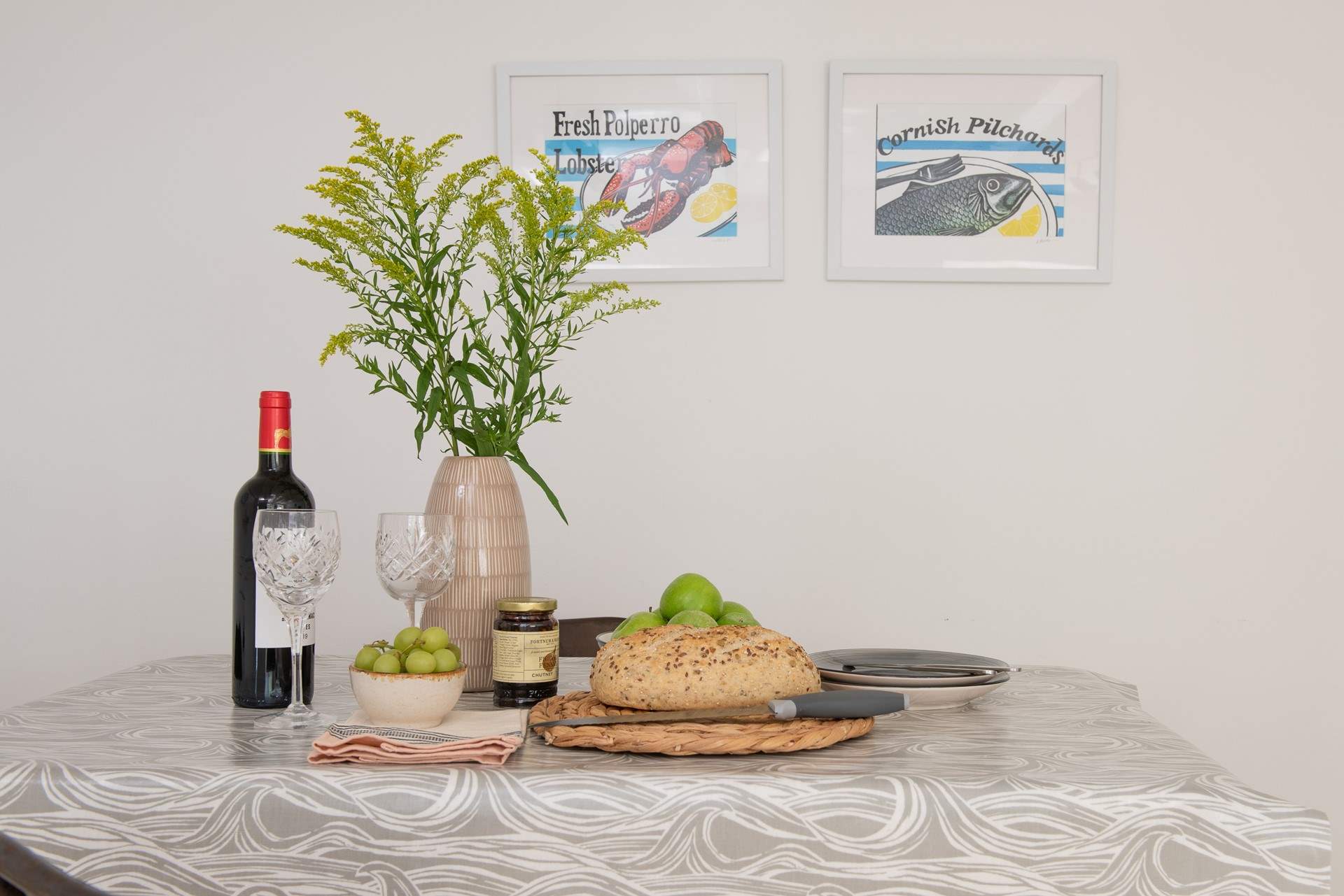 The artwork perfectly complements the location.