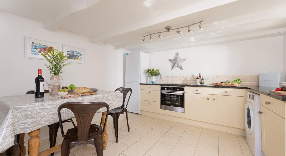 The fully equipped kitchen, with everything you need to rustle up a fabulous holiday meal.