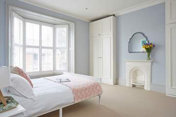 The spacious king-size bedroom to the front of the house.