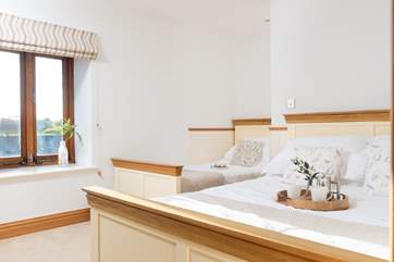 Bedroom two has an additional single bed.