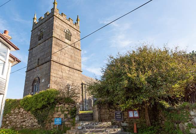 St Senara's Church is just up the little road from The Piggery in Zennor Churchtown. It is dedicated to the local saint, Saint Senara. 