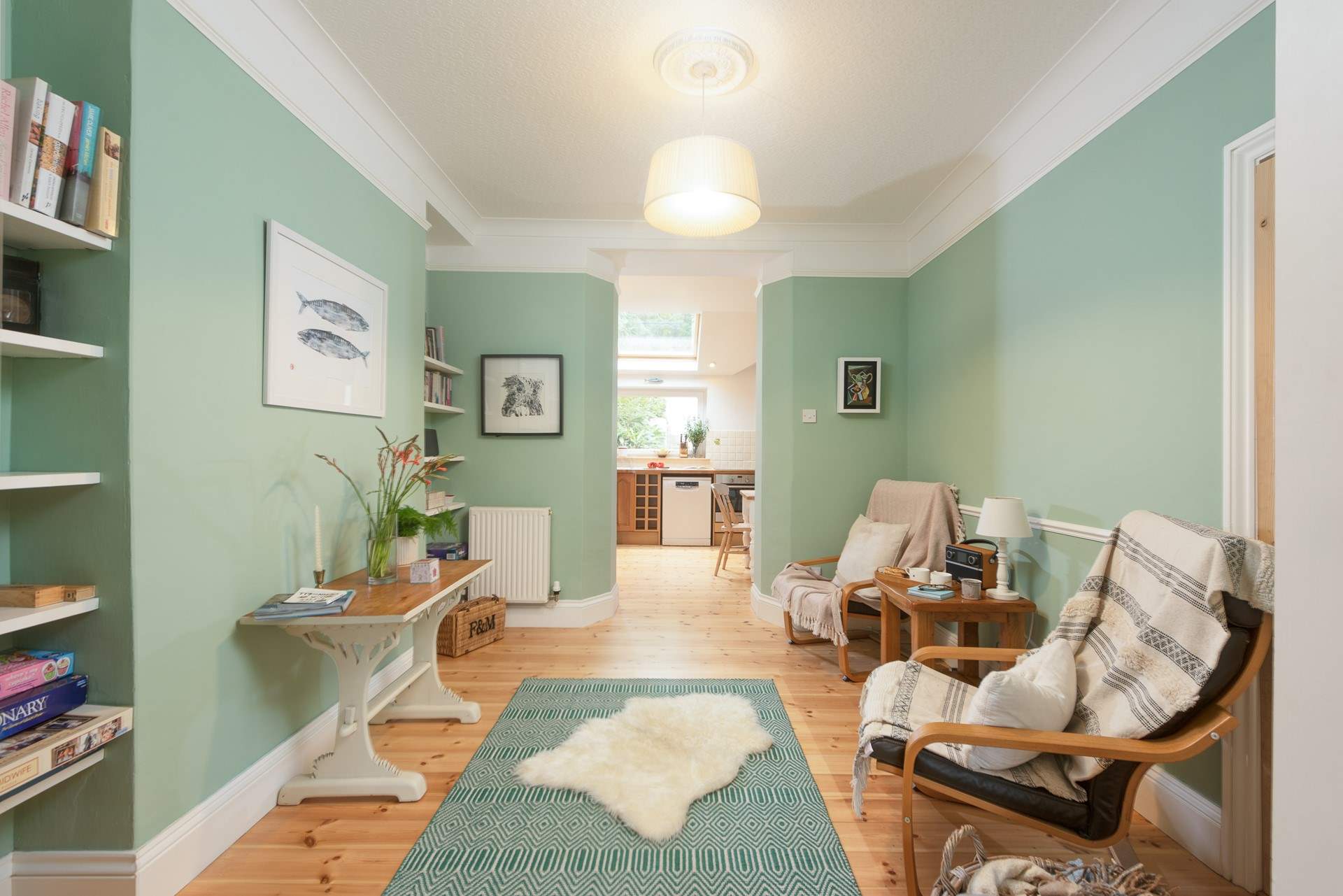The cosy snug area between the kitchen and sitting room. 