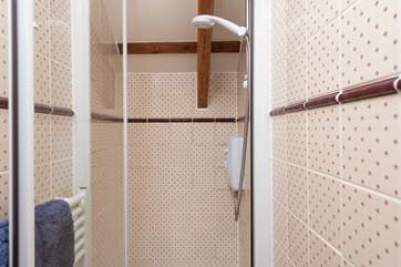 The rather neat shower-room is tiny, and only suitable for younger guests.