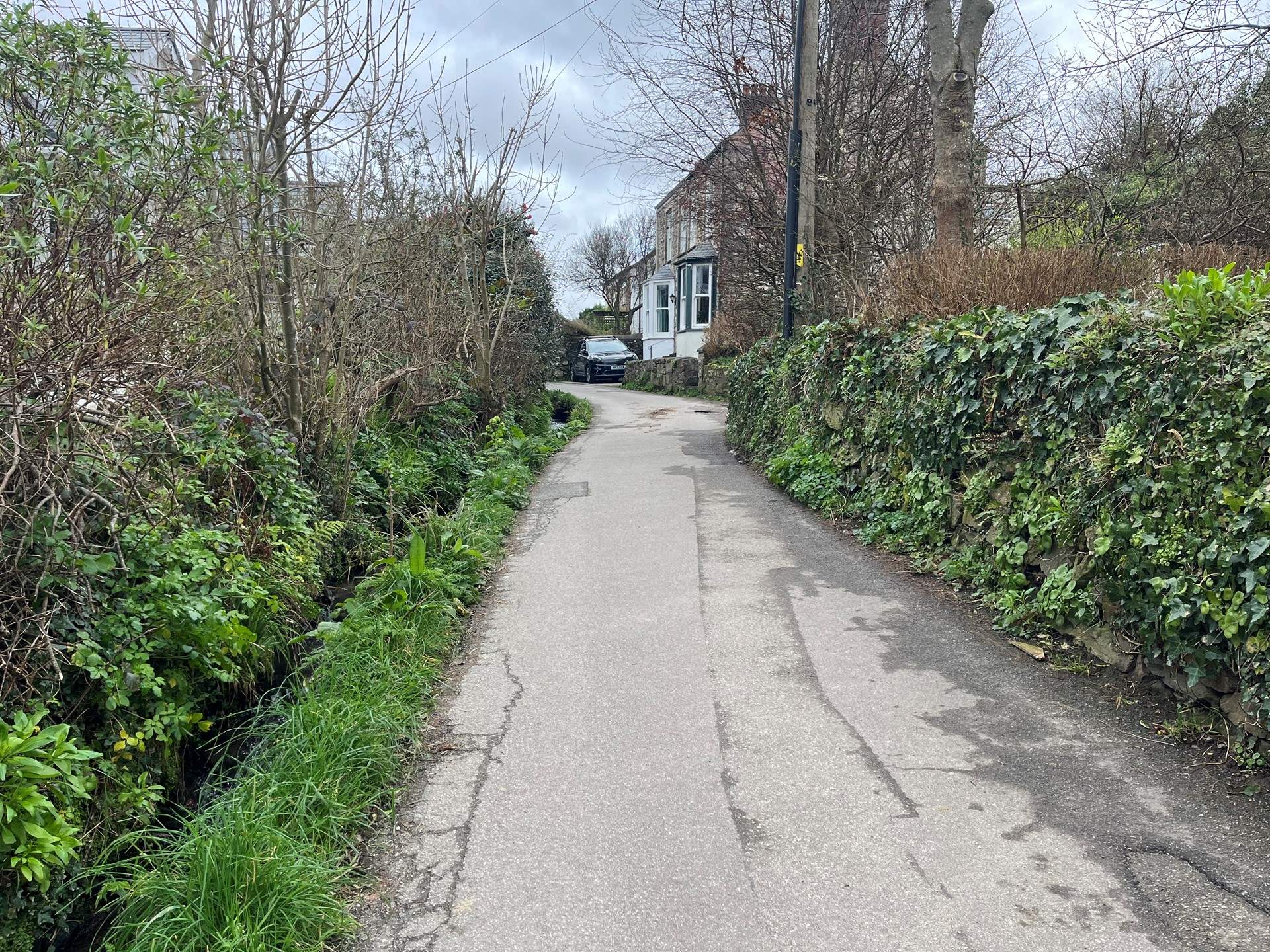 The lane leading to No2 Water Lane. 