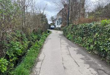 The lane leading to No2 Water Lane. 