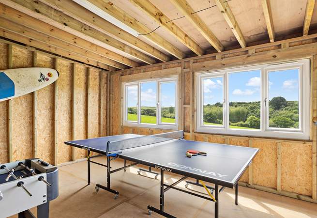 A games-room offers the perfect spot for play. 