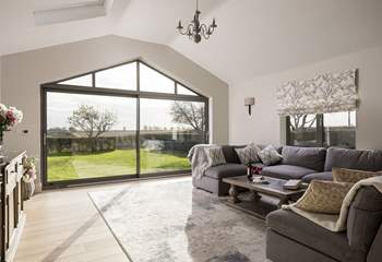 This contemporary extension offers a window onto the countryside.