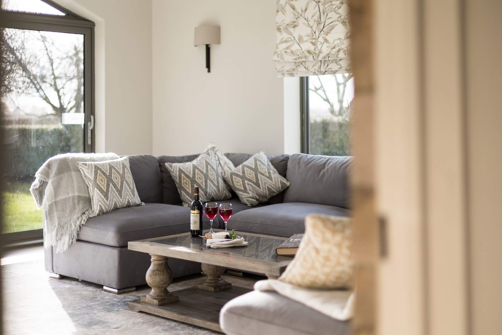 Sink into the squishy sofa and relax.