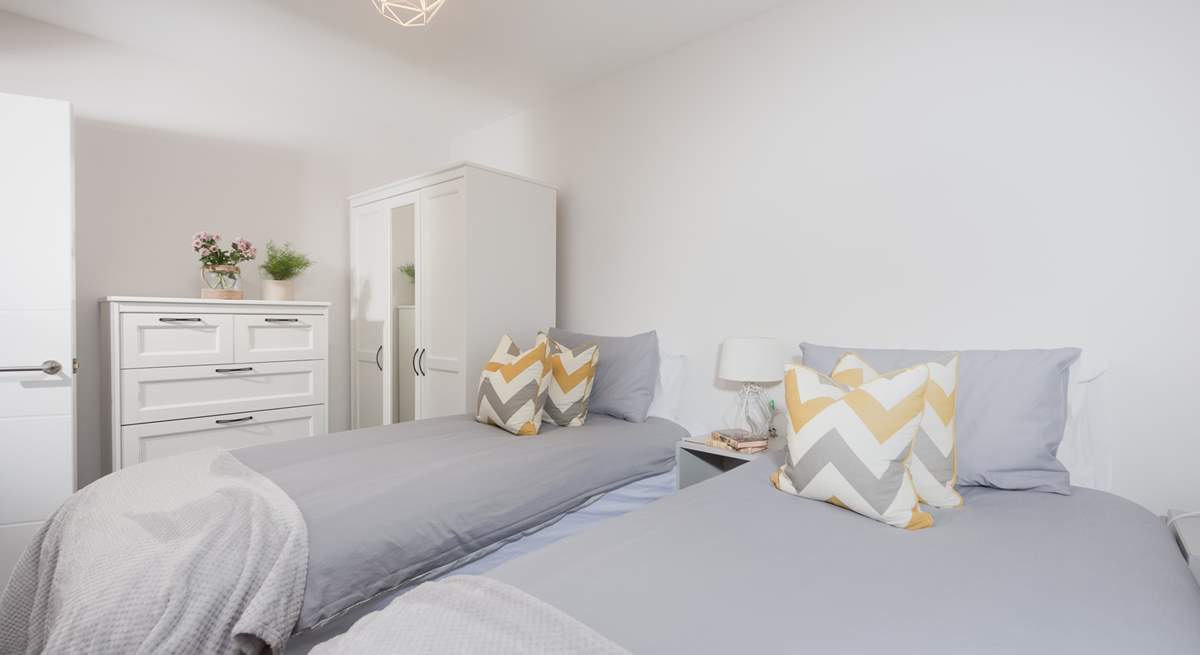 The pretty twin bedroom can be a super king or twin beds (Bedroom 2).