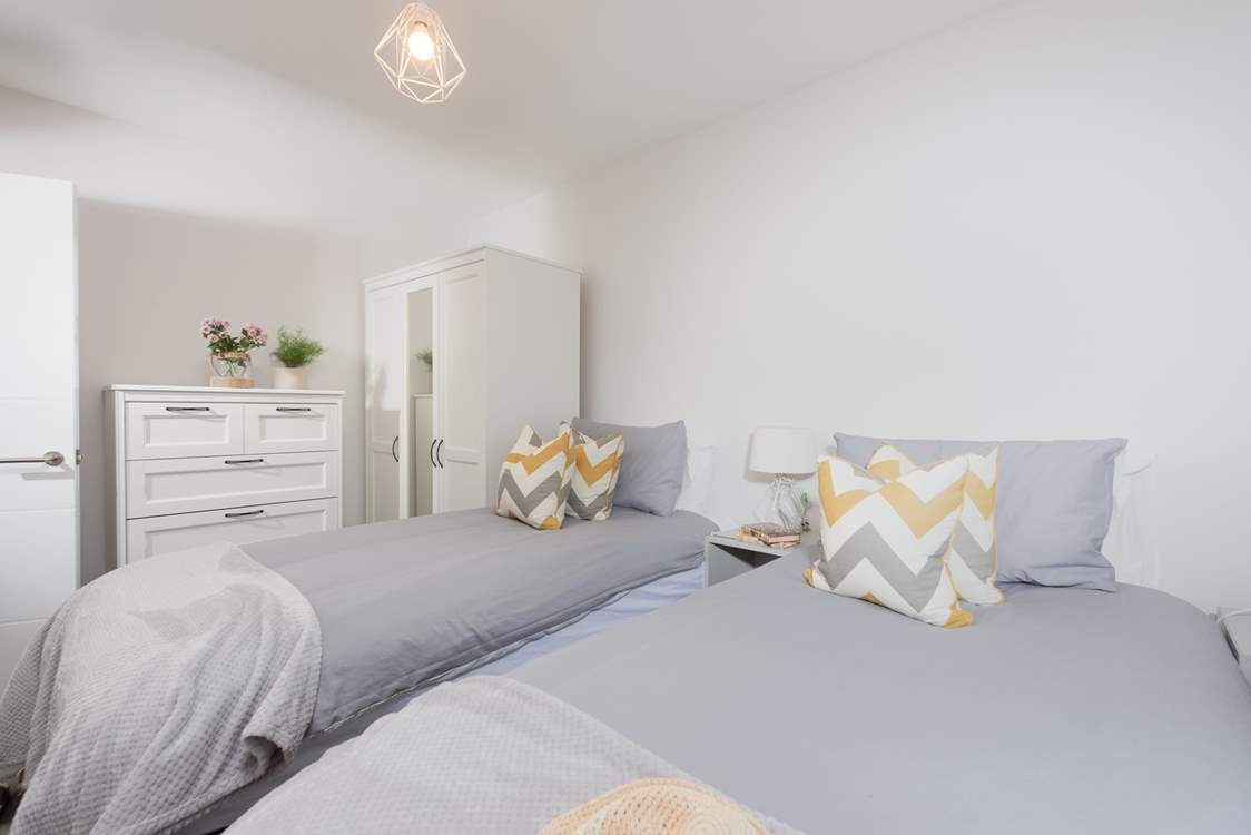 The pretty twin bedroom can be a super king or twin beds (Bedroom 2).