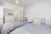The pretty twin bedroom can be a super king or twin beds (Bedroom 2).