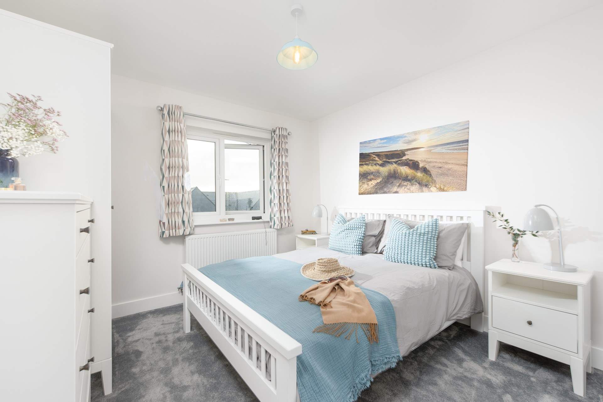 The main bedroom has a super-comfy king-size bed.