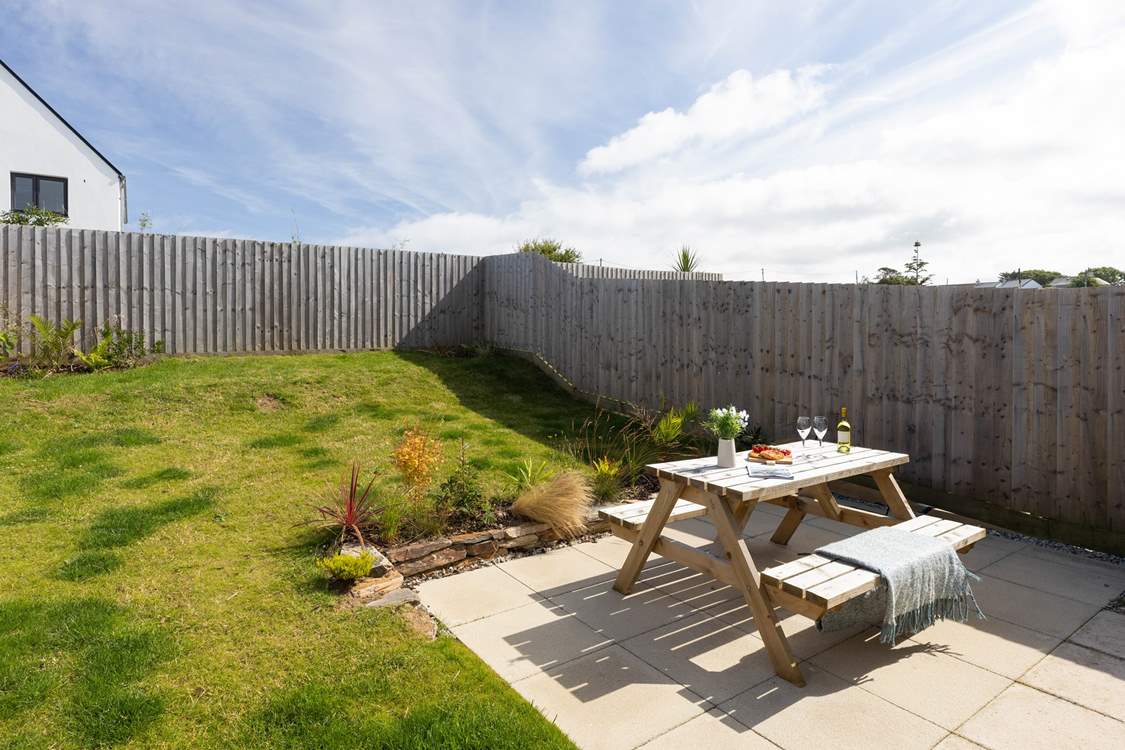 Enjoy long lunches in the sunny garden.