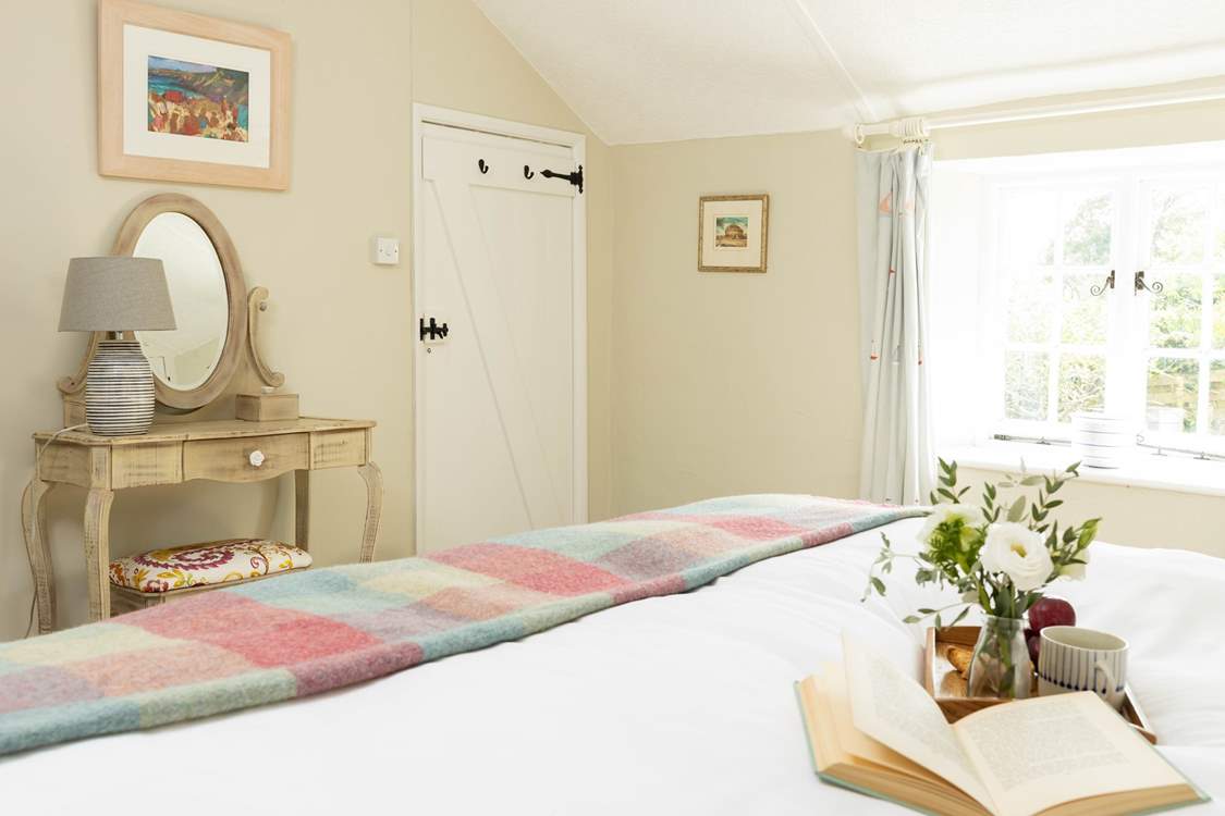 With light and bright furnishings.