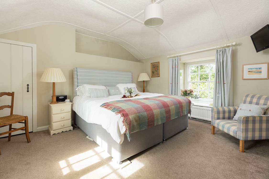Bedroom 1 has a super-king double bed.