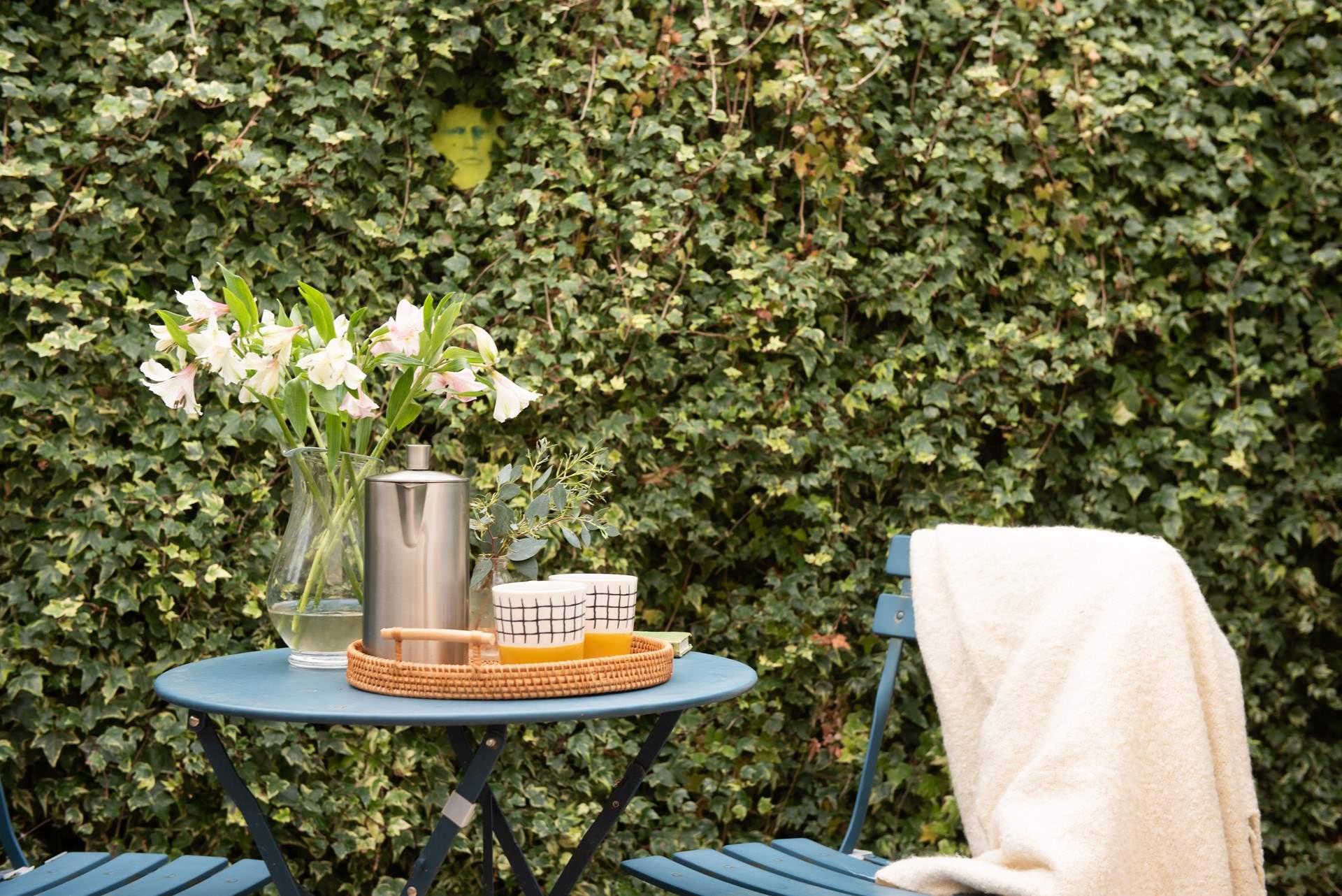 Enjoy a morning beverage on the patio. 