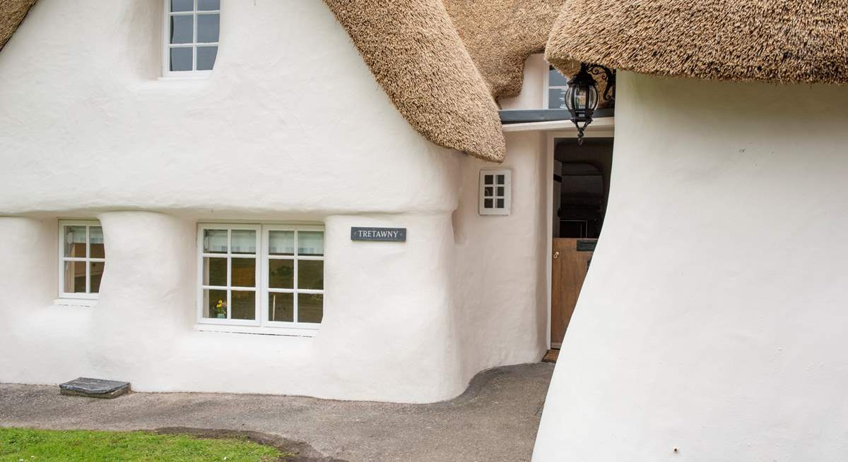 With its thatched roof and curved wall Tretawny is unique and very special.