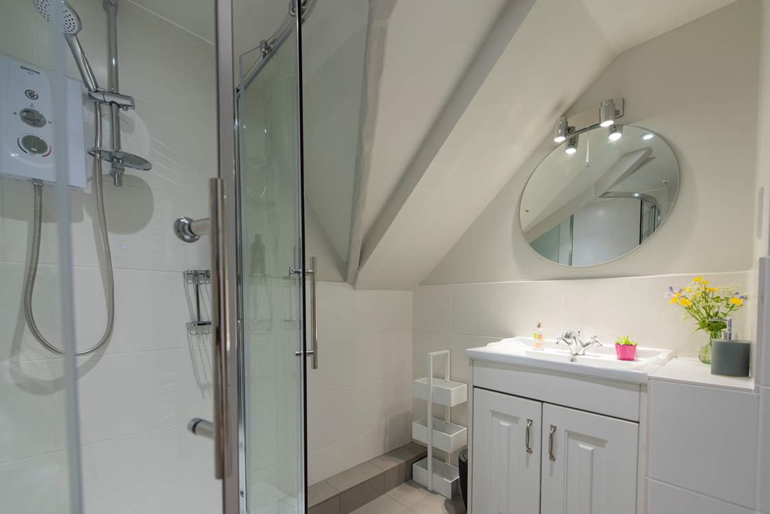 The family shower-room on the first floor.