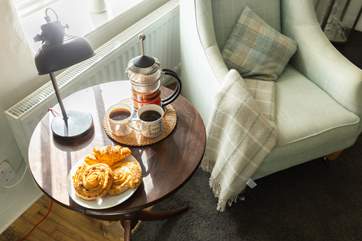 Relax in a sunny spot in a cosy arm chair.
