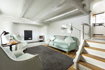 The gorgeous sitting-room with lovely homely touches.