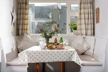 Gather around the dining-table and discuss the day's adventures.