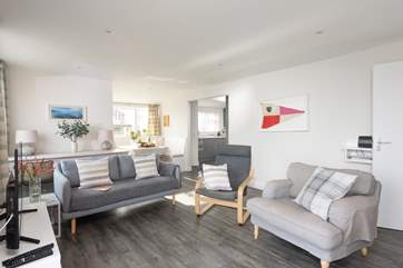 The open plan layout is a great space to gather everyone together.