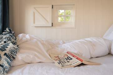 We really wouldn't blame you for staying snuggled in a cocoon of soft linens.