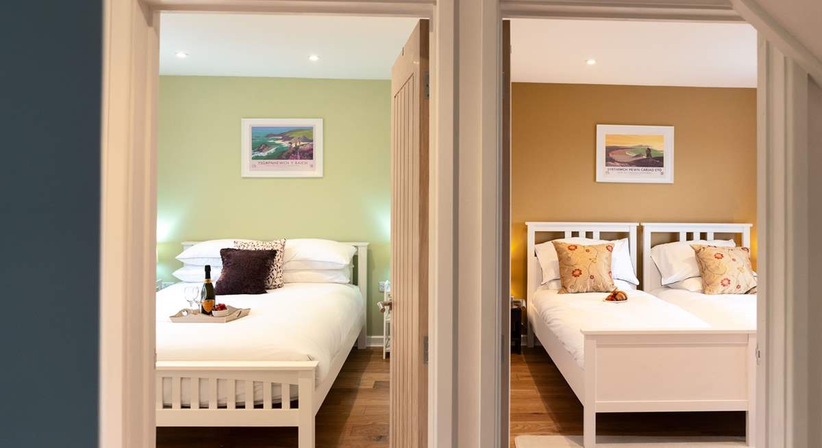 Warm and welcoming, the two ground floor bedrooms.