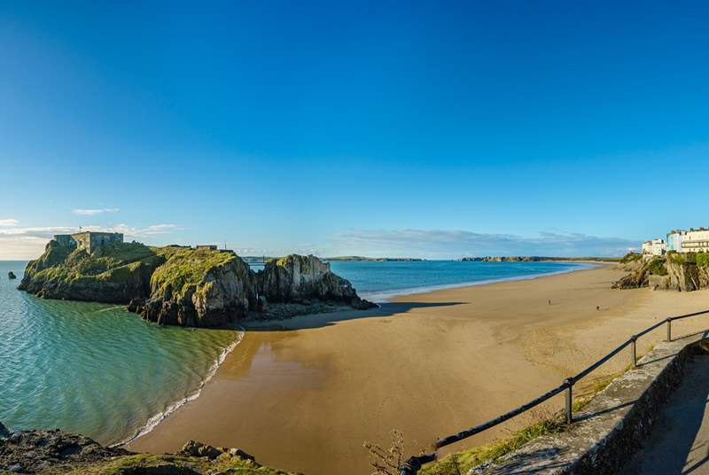 Glorious Tenby in the south of the county.