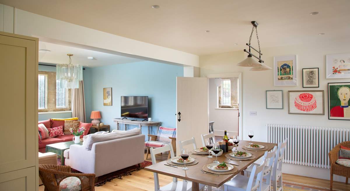 The open plan kitchen/living area is perfect for entertaining the whole family.