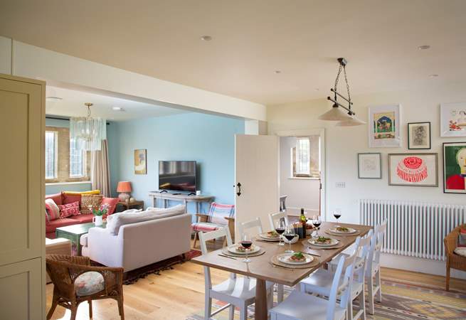 The open plan kitchen/living area is perfect for entertaining the whole family.