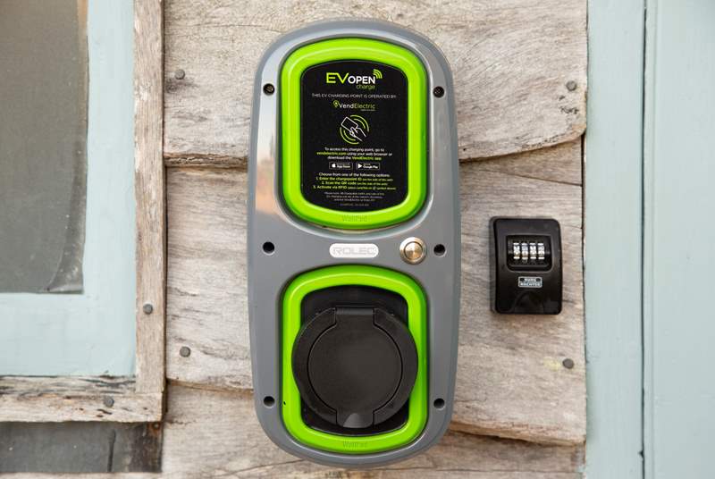 Electric car charging station.