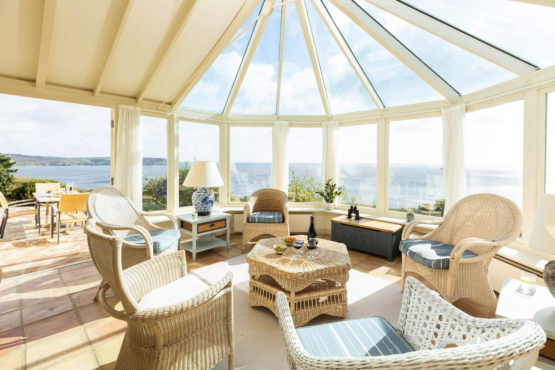 Enjoy the views from both inside and out. 