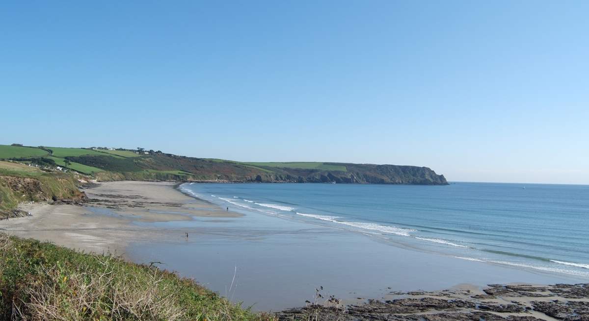 Pendower and Carne beach are a walk along the coast path.