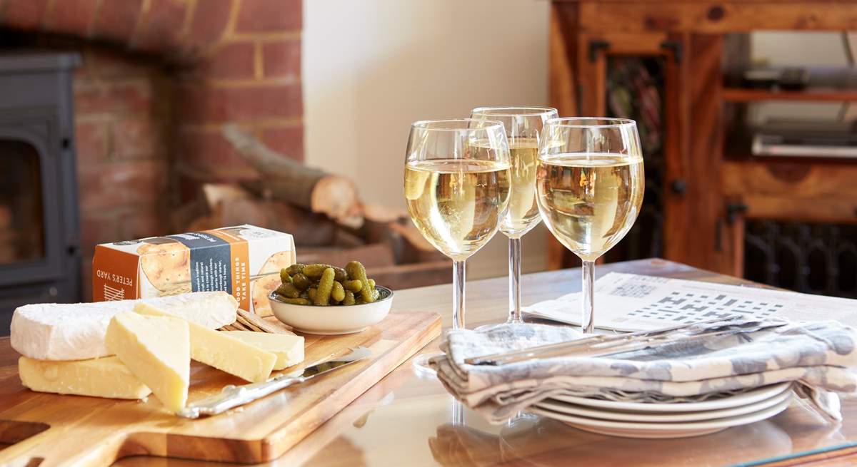 Enjoy a glass of wine and some local cheese after a day out visiting the island.