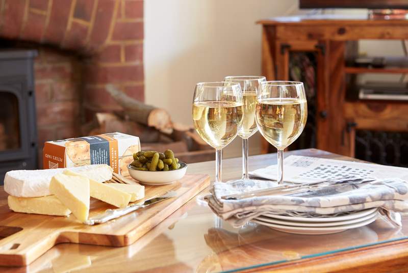 Enjoy a glass of wine and some local cheese after a day out visiting the island.