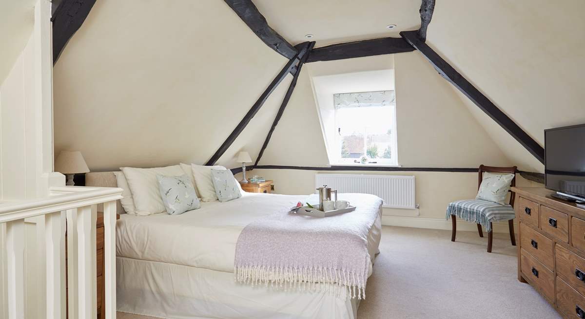 A quiet sanctuary from the rest of the house in the top floor bedroom.